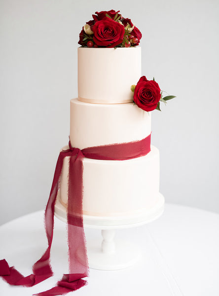 Classic Ivory Wedding Cake - 3 Tiers Serves 50-60