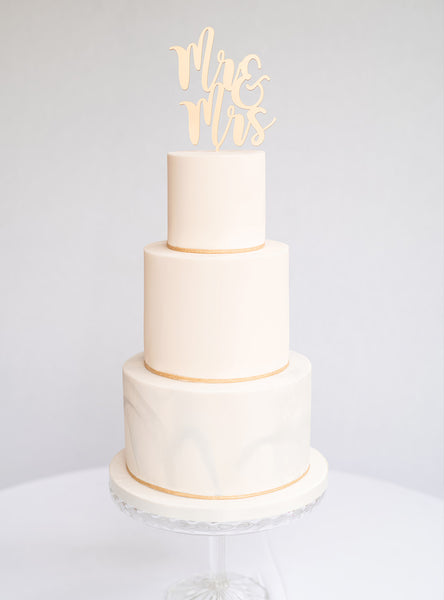 Classic Ivory Wedding Cake with Marble Effect - 3 Tiers Serves 50-60