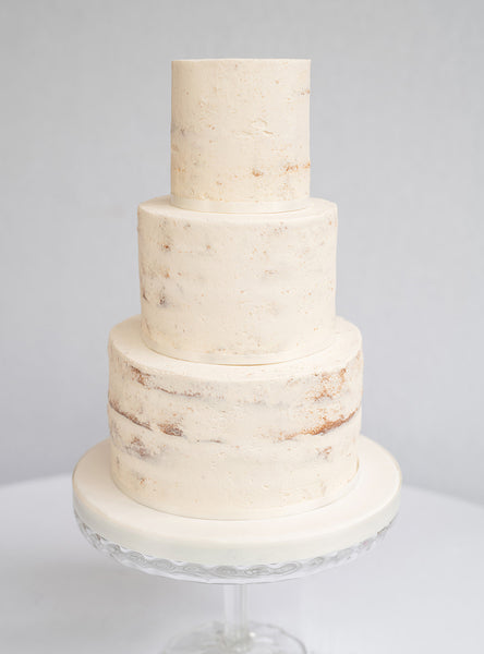 Semi-Naked Wedding Cake - 3 Tiers Serves 50-60
