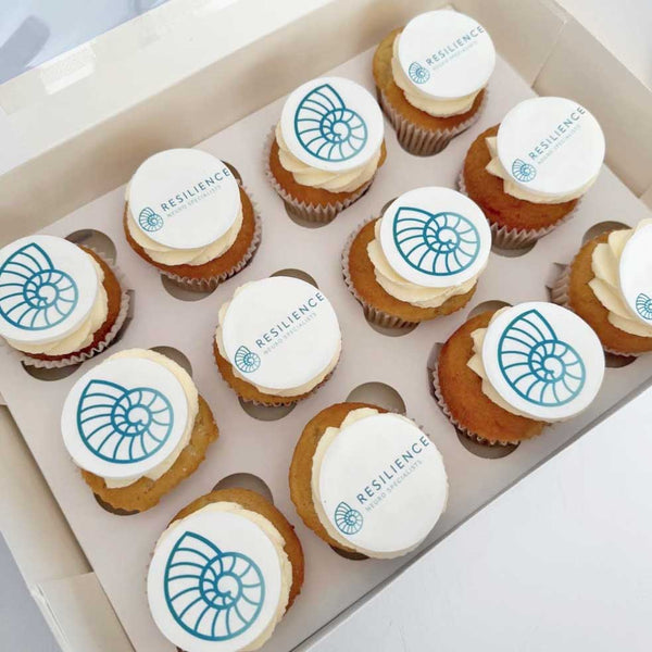 Printed Logo Cupcakes