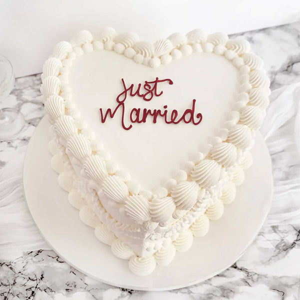 Lambeth Heart Shaped Wedding Cake - NEW!