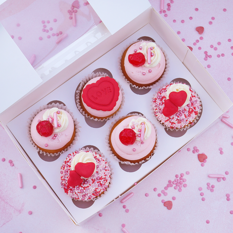 Love Hearts and Cherries Valentine's Cupcakes 🍒