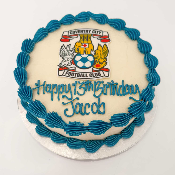 Simple Sports Logo Celebration Cake - NEW!