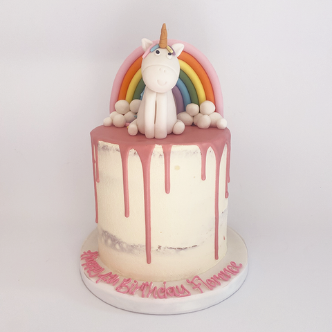 Unicorn Rainbow Drippy Cake