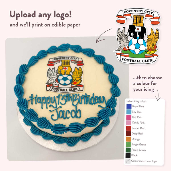 Simple Sports Logo Celebration Cake - NEW!
