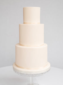 Classic Ivory Wedding Cake - 3 Tiers Serves 50-60