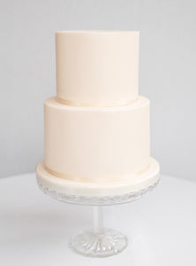 Classic Ivory Wedding Cake - 2 Tiers Serves 40-50