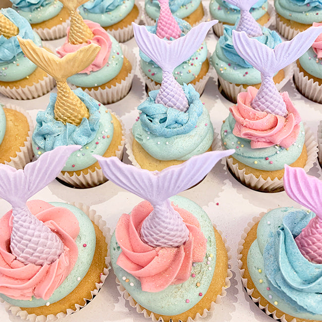 Colourful Mermaid Cupcakes