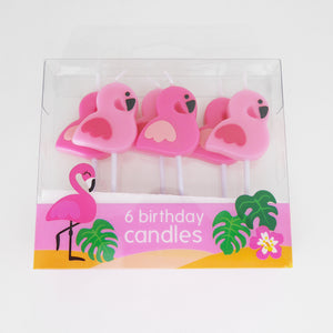 Flamingo Birthday Candles Pack of 6
