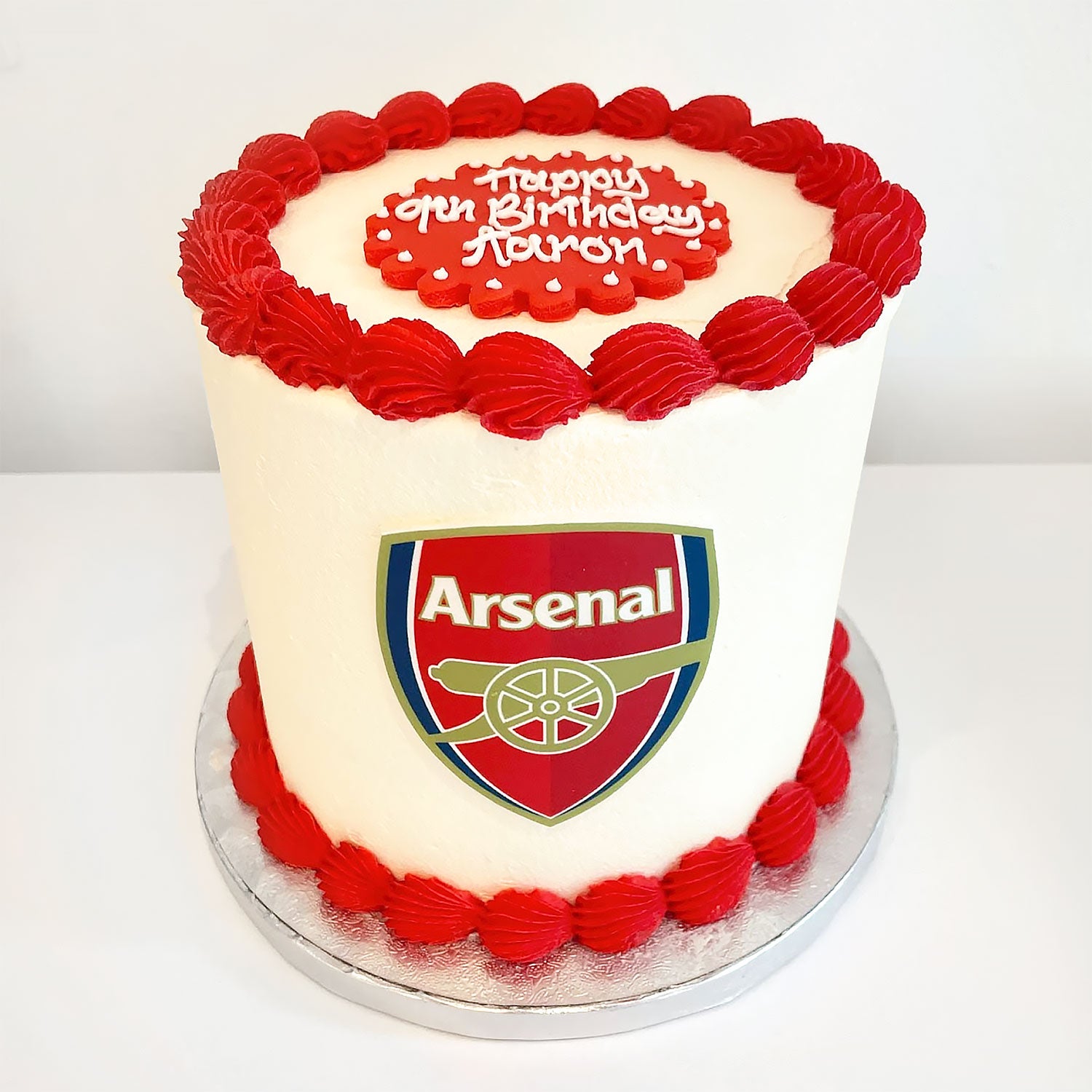 Arsenal Drip Birthday Cake - Your Treats Bakery