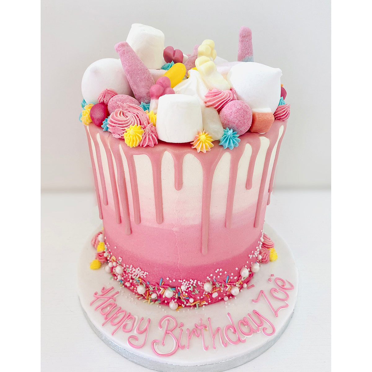 Pink Candy Overload Cake