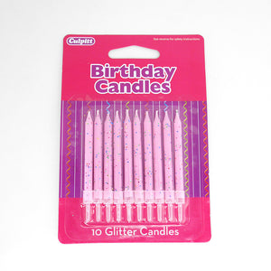 Glitter Candles 10 Pack