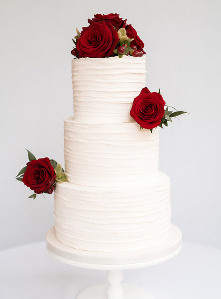 Rustic Iced Wedding Cake - 3 Tiers Serves 90-100
