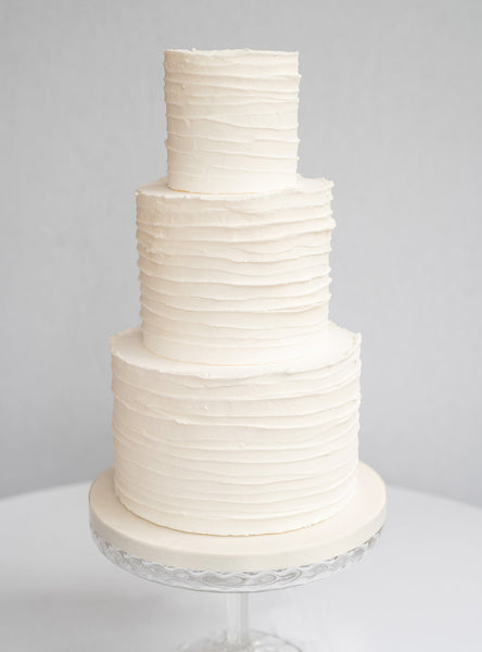 Rustic Iced Wedding Cake - 3 Tiers Serves 50-60