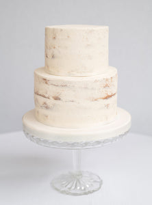 Semi-Naked Wedding Cake - 2 Tiers Served 40-50