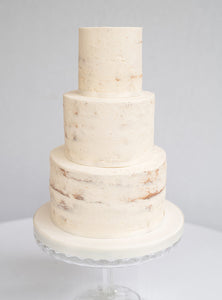Semi-Naked Wedding Cake - 3 Tiers Serves 50-60