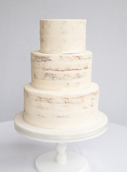 Semi-Naked Wedding Cake - 3 Tiers Serves 90-100