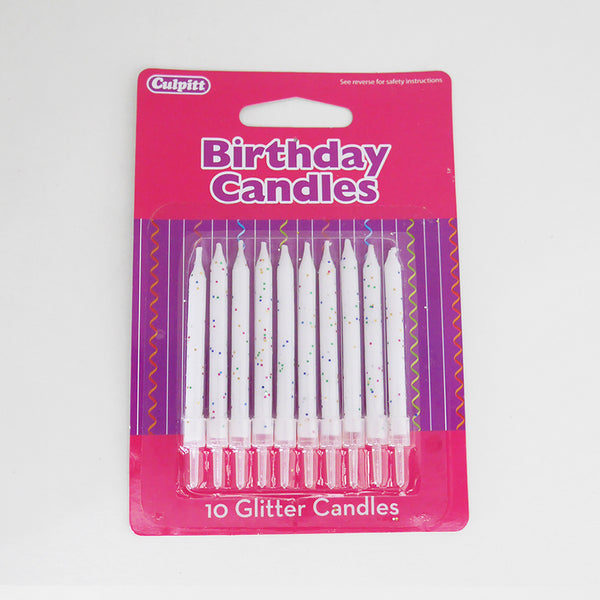 Glitter Candles 10 Pack